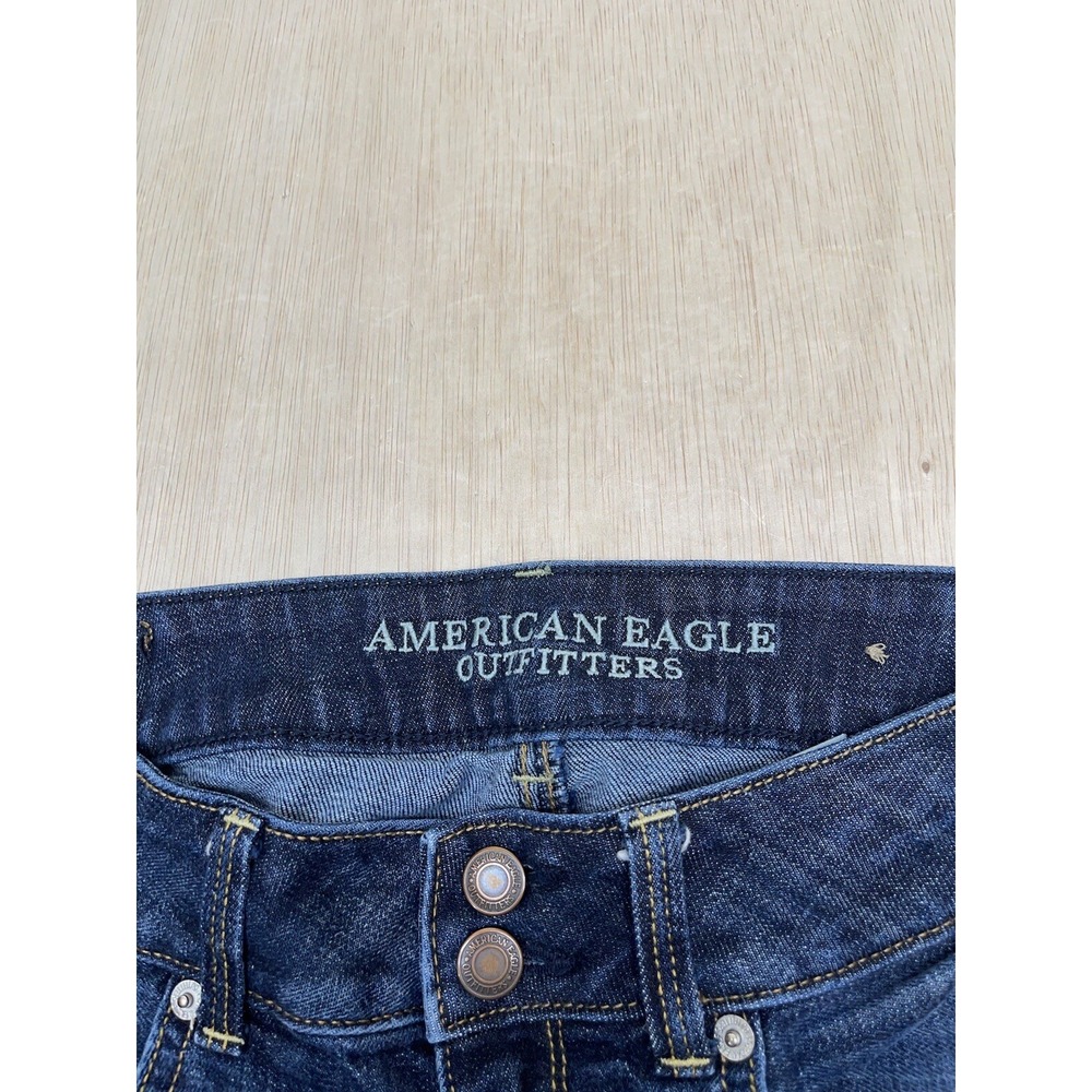American Eagle Artist Crop Jeans Women‎ Sz 2 (28x23) Stretch Double Button Denim - Picture 9 of 9